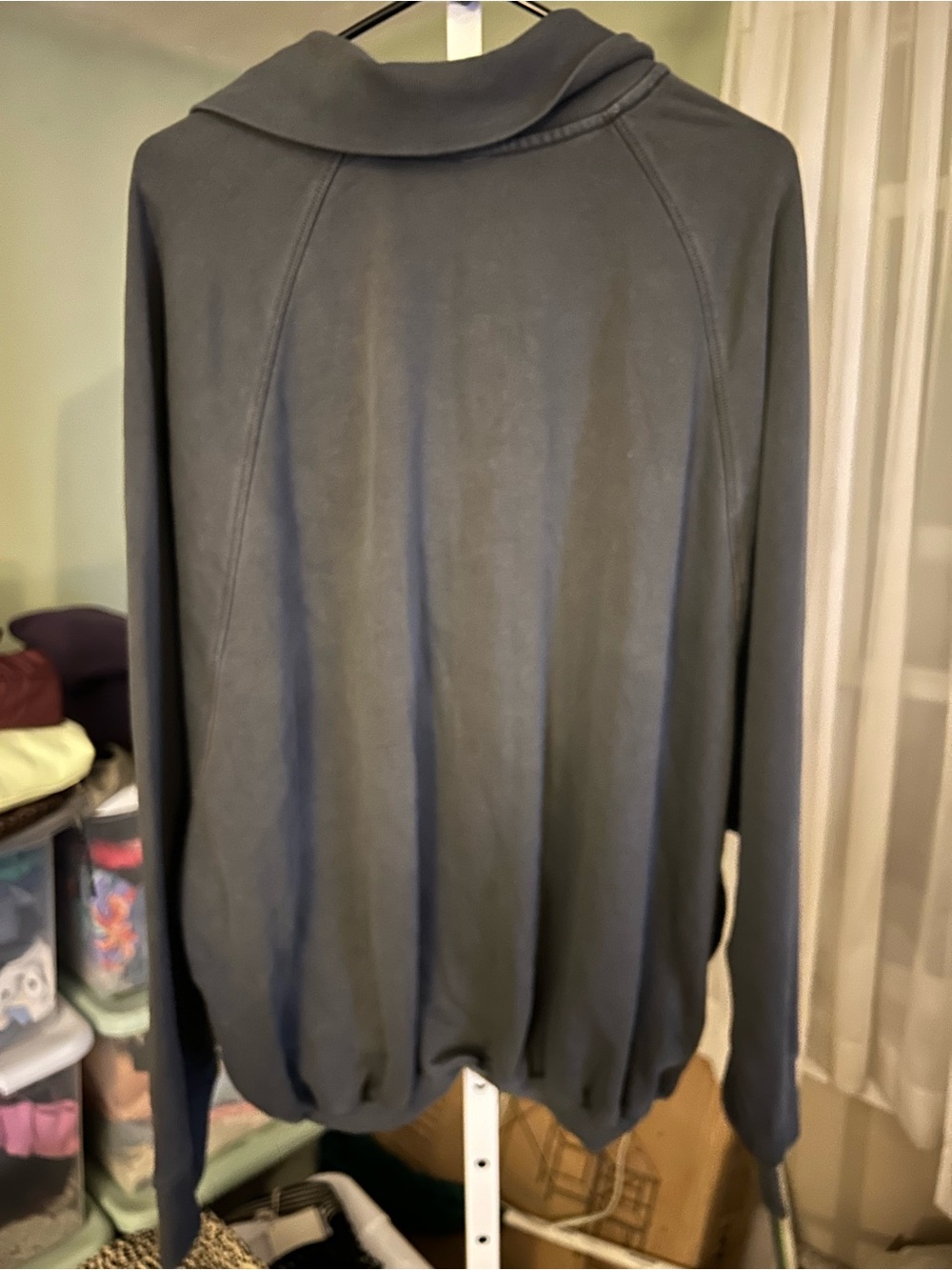 Free People Bubble Hem Sweatshirt in the color carbon - Picture 3 of 3